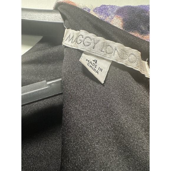 Maggy London Women’s Sheath Dress Size 4 Multicolor Geometric Print Short Sleeve - Picture 2 of 8